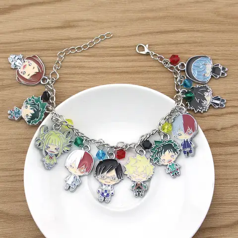 Anime My Hero Academia Charm Bracelets Handmade Enamel Pendant Cartoon Bracelet Jewelry Accessories For Fans
