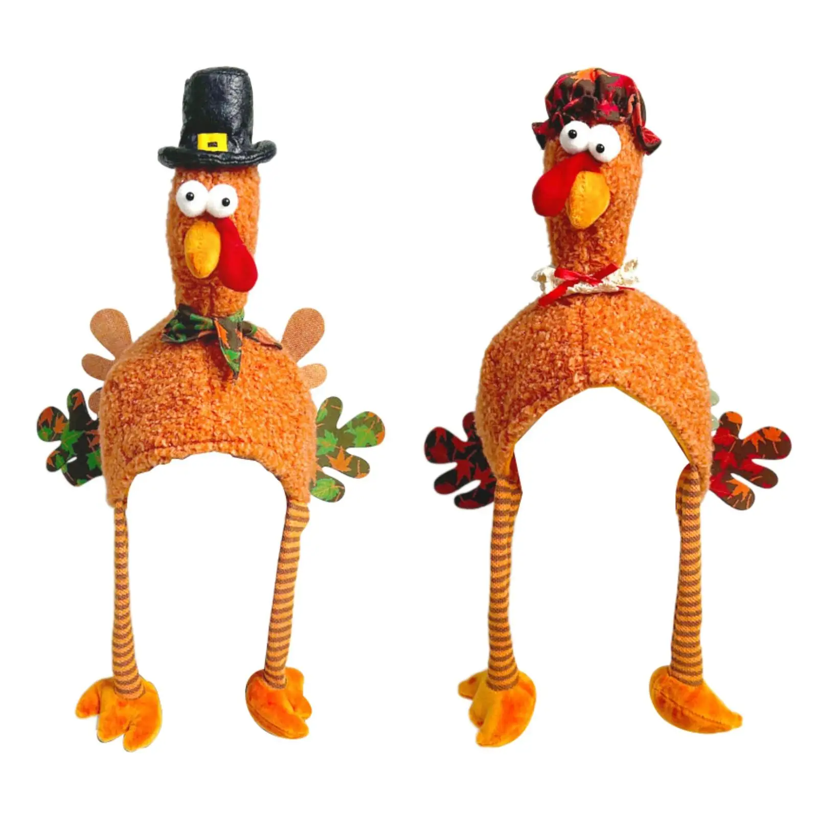 Sombrero de pavo de Acción de Gracias, gorro de terciopelo, adorno hecho a mano, disfraz suave