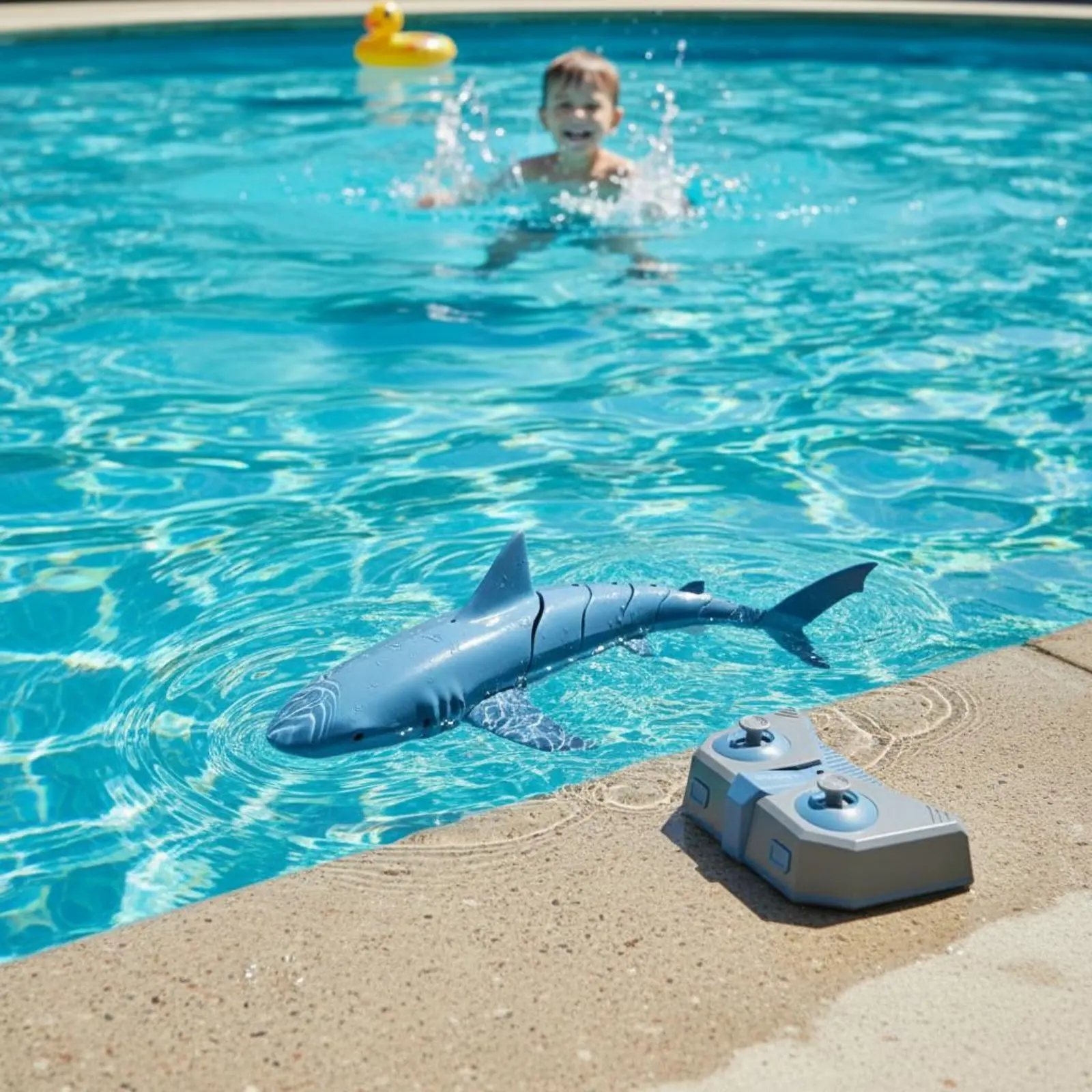 

Wireless Control Waterproof RC Toy Electric Mechanical Aquatic Creature Battery-Operated Twin Propellers for Children, Pool