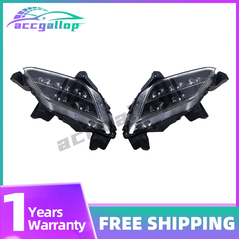Car LED Foglight DRL Daytime Running Light For Hyundai Azera 2014 2015 2016 2017 Front Bumper Foglamp Headlight Driving lamp