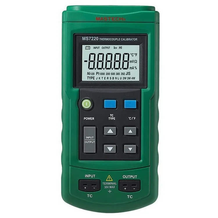 MASTECH MS7220 Portable Professional Thermocouple Simulator Calibrator Meter Tester Operable With 8 Types Of Thermocouples