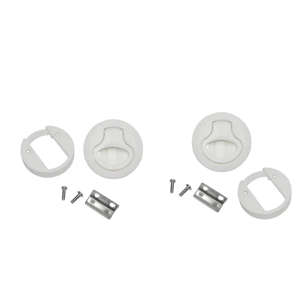 

Flush Nylon Boat Latch White Marine Flush Pull Latch Boat Door Deck Hatch Lock for Boat Access Hatch