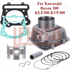 오토바이 실린더 피스톤 개스킷 상단 키트, 가와사키 베이유 300 KLF300 KVF300 1989-2004 모터 ATV 엔진 부품, 76mm, 300CC