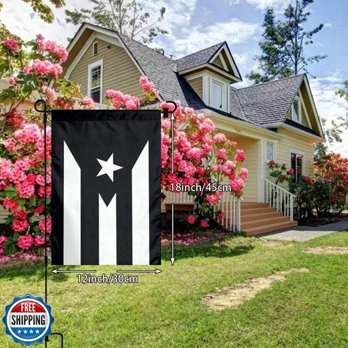 Puerto Rico Garden Flag 12 X 18 IN with 2 Brass Grommets Large Banner Yard Ou EYY IIX SSL