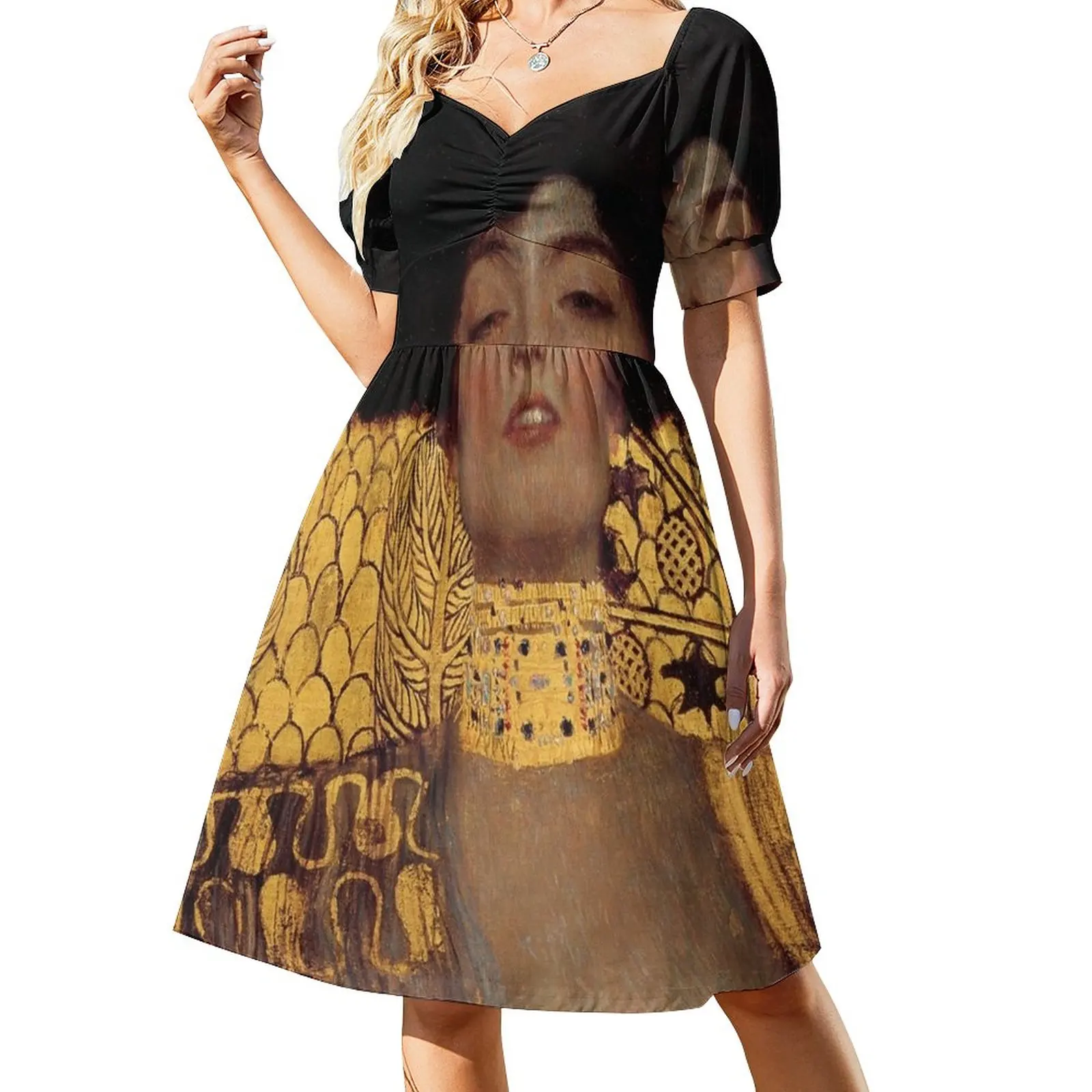 

Gustav Klimt: Judith and the Head of Holofernes, 1901 Sleeveless Dress Female dress Womens dresses