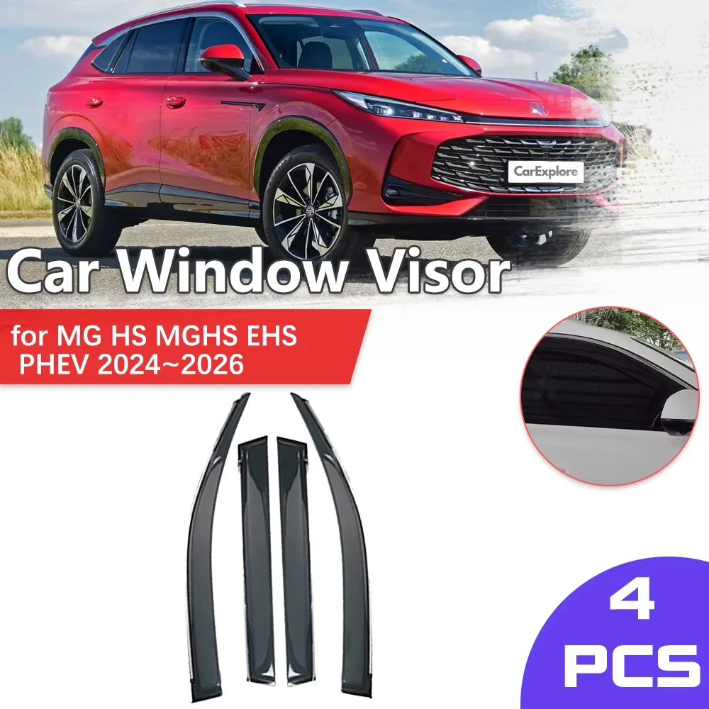 

Car Window Sun Visor for MG HS MGHS EHS PHEV 2024~2026 2025 Door Rain Eyebrow Shelter Vent Awning Deflector Guard Accessories