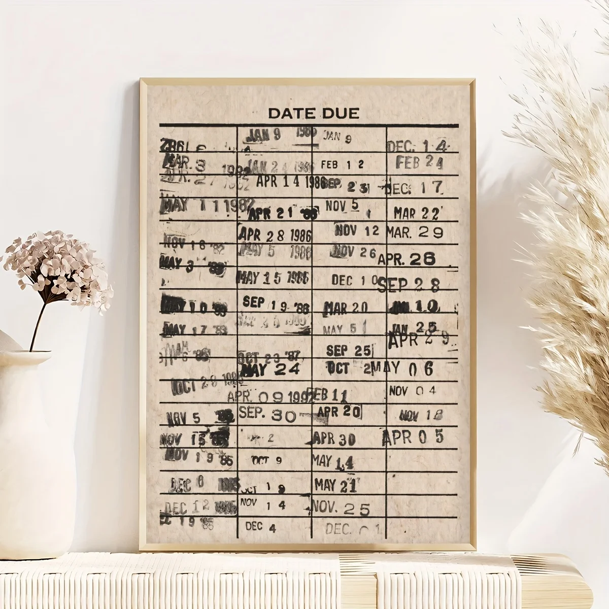 Antique Library Card Canvas Pr - Home Office With Library recension och pris