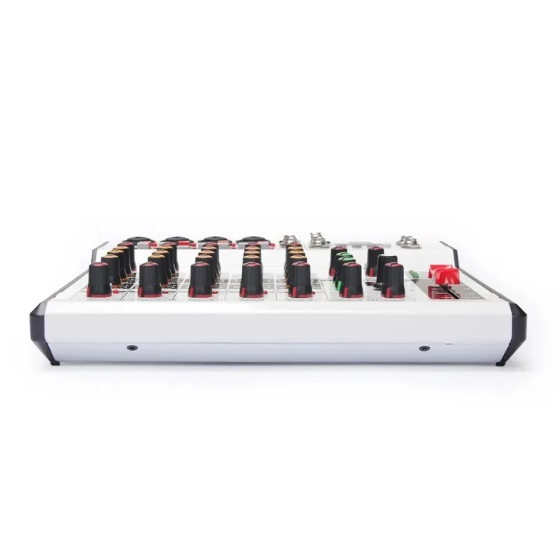 Mixer de áudio de 8 canais Console de mixagem Controlador de DJ Mixer de console de áudio integrado 99 DSP