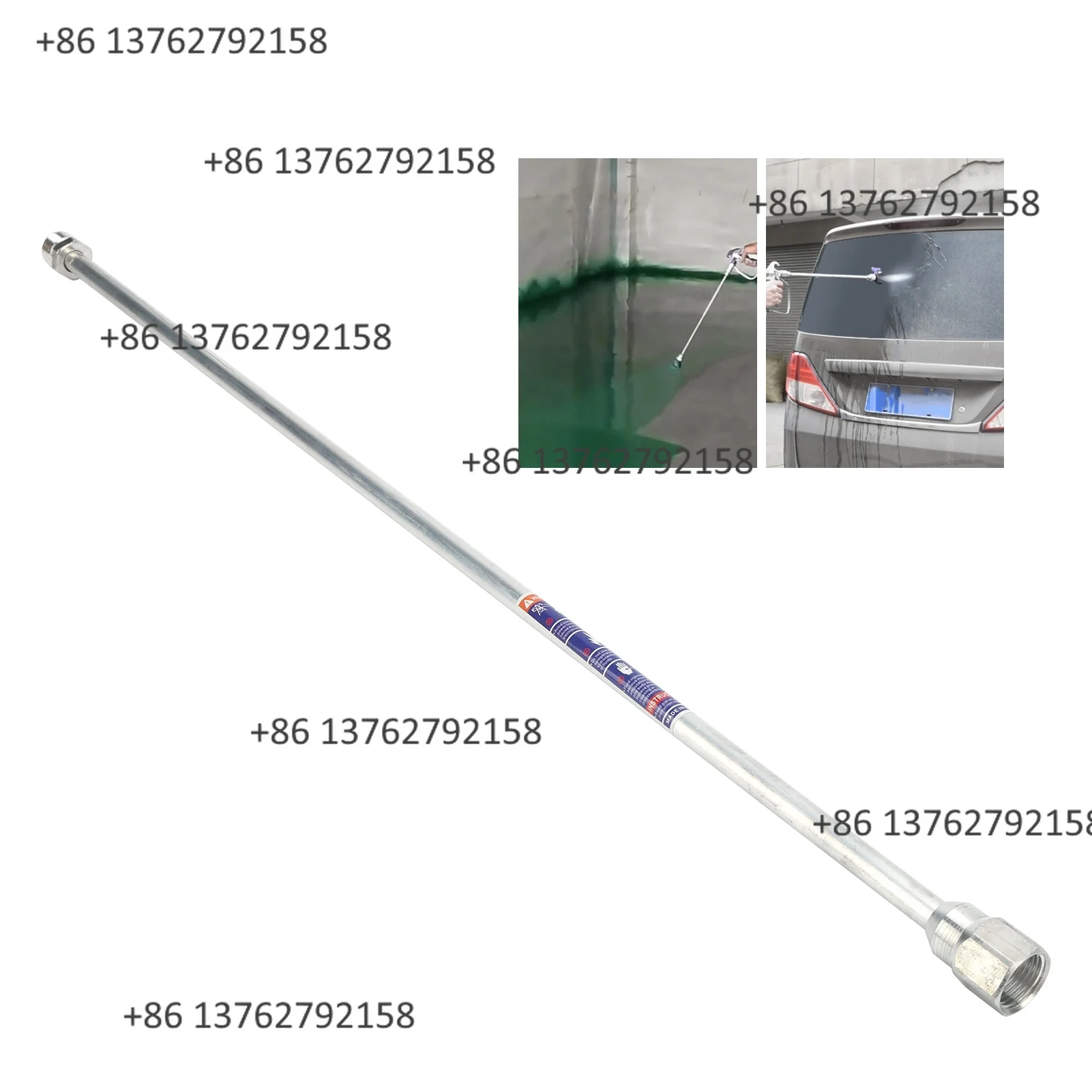 75cm Universal Spray Gun Extension Pole Paint Sprayer Tip Extension Rod Manual Painting Hardware Tool