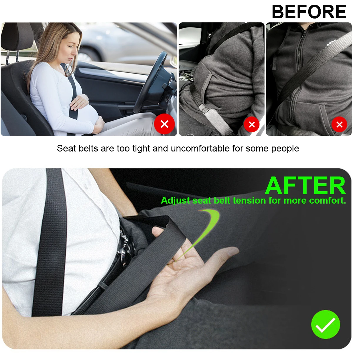 2pcs Car Seat Belt Clips Non-slip Seatbelt Adjuster Buckle Adjustable Safety Belt Stopper Clamp Retainer Fixed Clip Auto Styling
