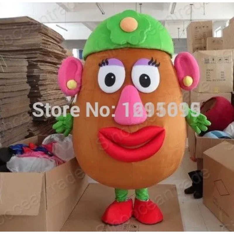 ミセス。大人のためのポテトマスコットコスチューム、ハロウィーンコスチューム、カーニバルスーツ