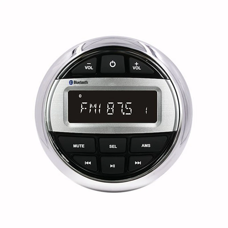 Radio Stéréo Marine Bluetooth pour Bateau, Lecteur Audio MultiXXL Numérique, Étanche, FM, AM, Yacht, Jauge, RL, UTV, Chariot, Moto