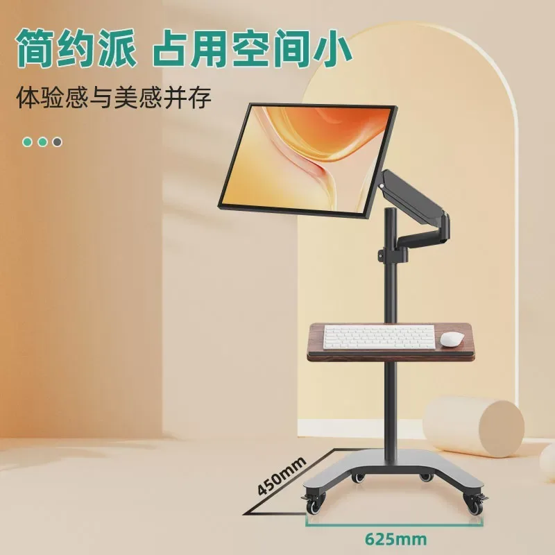 Height‑Adjustable Floating Monitor Mount Arm, Ergonomic Swivel Tilt Screen Bracket for Home Office Gaming Lazy Desk
