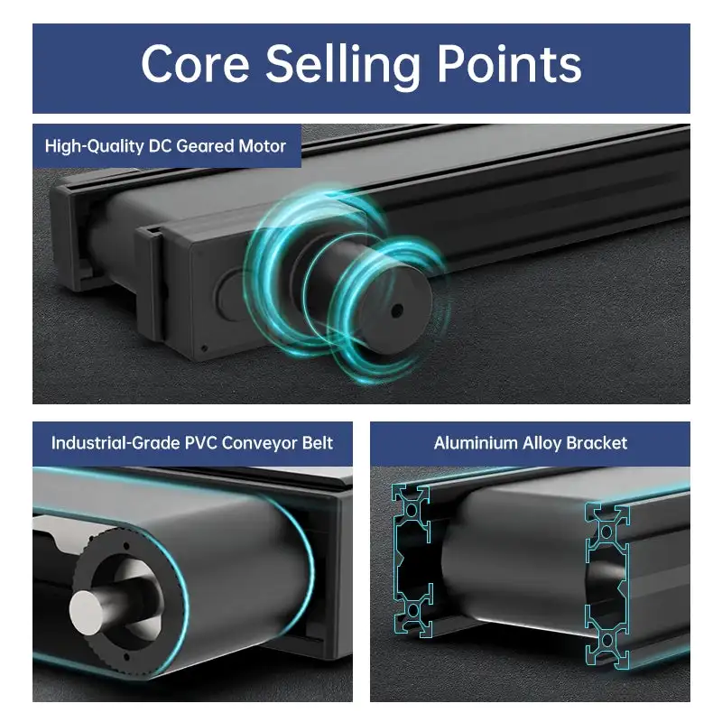 Hiwonder Electrical Conveyor Belt Adjustable Speed and Moving Direction