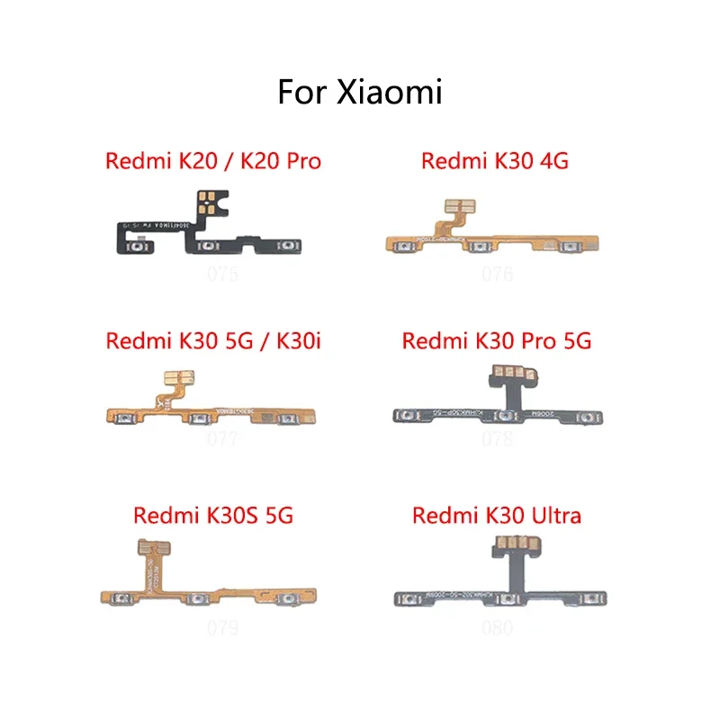 10 SZTUK / LOT dla Redmi K30 Pro K20 K30S 5G 4G K30i Ultra Przycisk zasilania Przełącznik głośności Przycisk wyciszenia Włączanie / Wyłączanie Elastyczny kabel