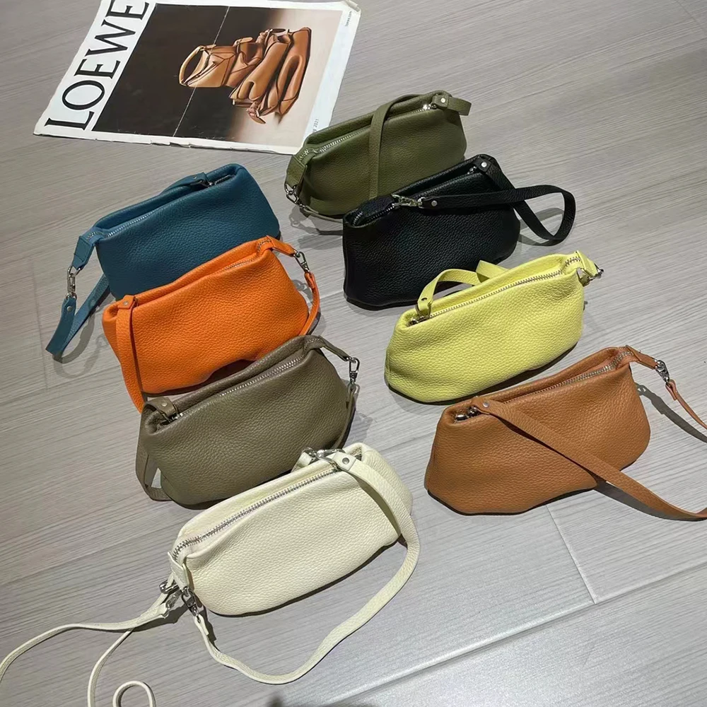 Custom Letters Name Women Shoulder Bag Fashion Luxury Genuine Leather Mini Clutch Purse DIY Leisure Lady Pouch Wallet With Strap