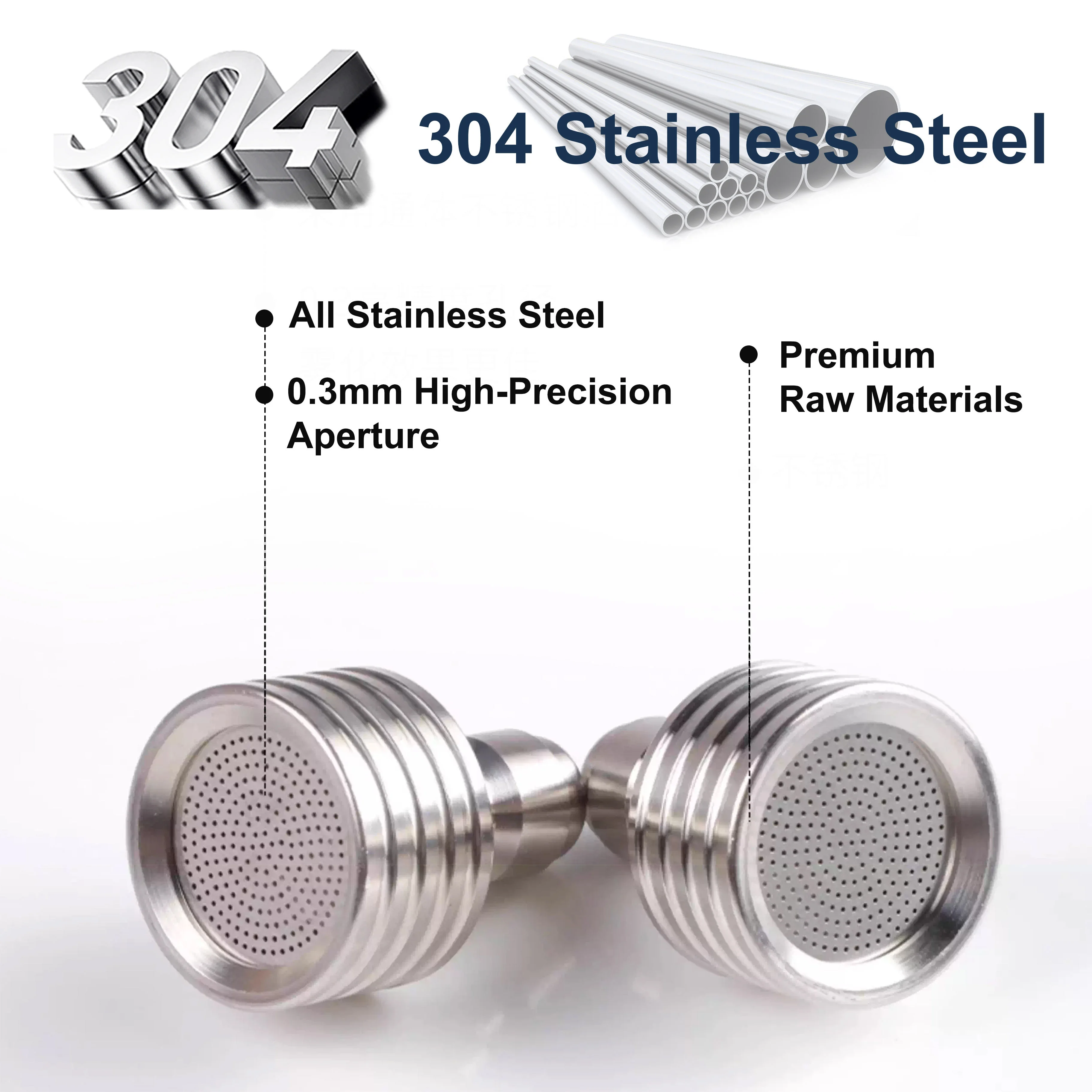 1/4 quick connector high-pressure car washing machine shower nozzle stainless steel 0.3mm/0.4mm/0.5mm aperture automotive parts