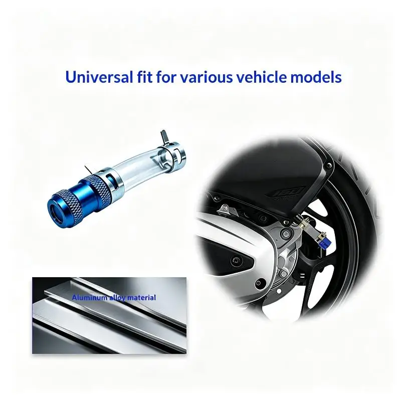 Motorcycle Air Filter Drain Tube 1Pcs Aluminum Alloy Head Durable Silicone Hose for Motocross Daily Maintenance Use