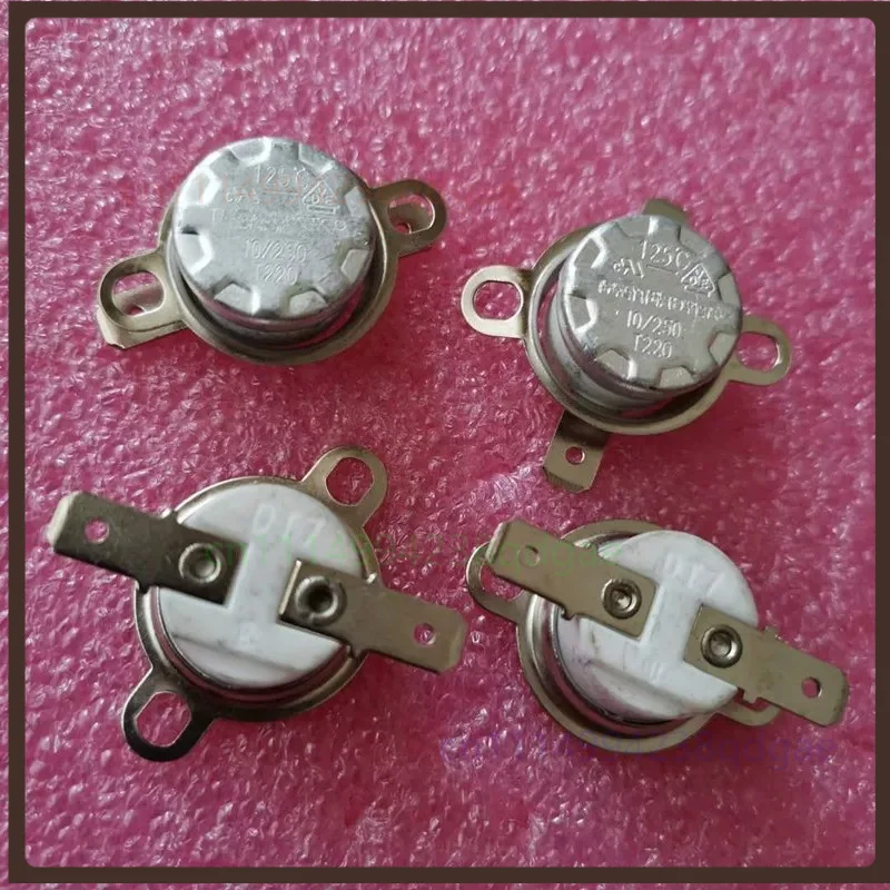 1PCS For 125 Degree Celsius Button Type Thermostat Switch Normally Closed Mini Temperature Control Switch