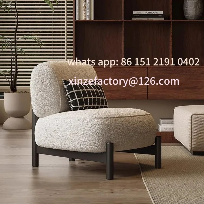 

Customizable light luxury single sofa living room small apartment single chair