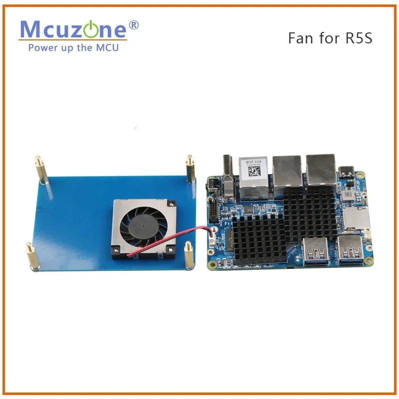 MiiBestODFan per R5S, ventola turbo 3507 con 2 radiatori, stessa dimensione come NanoPi R5S PCBA, RK3568 Debian Ubuntu Openwrt