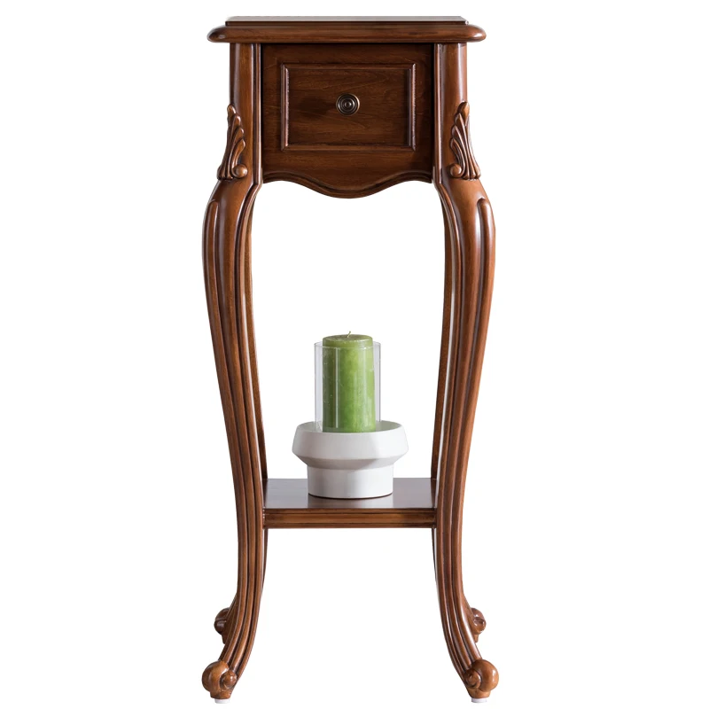 

European all solid wood flower stand living room green basket rack