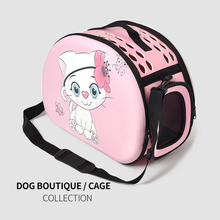 

New Cartoon Pet Bag Single Shoulder Diagonal Portable Breathable Bag Foldable To Go Out Convenient Cage