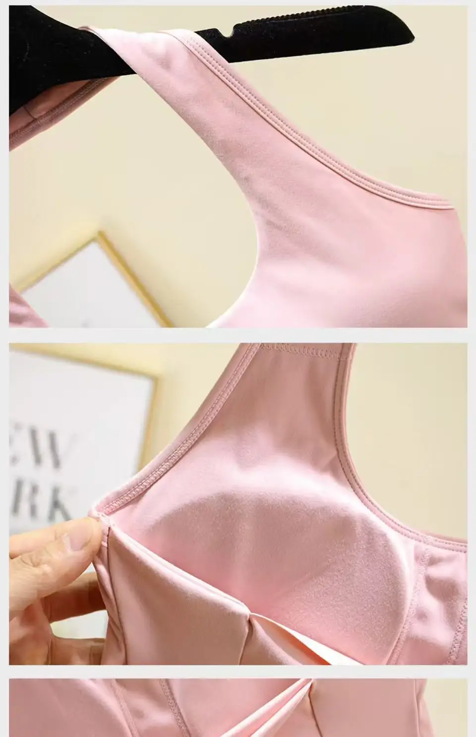 Sexy Neckholder-Sporttop für Damen, stoßfest, für Laufen, mit schönem Rückendesign, professioneller Pilates-Trainings-BH, Fitness-Yoga-Unterwäsche-Anzug – Detail 10