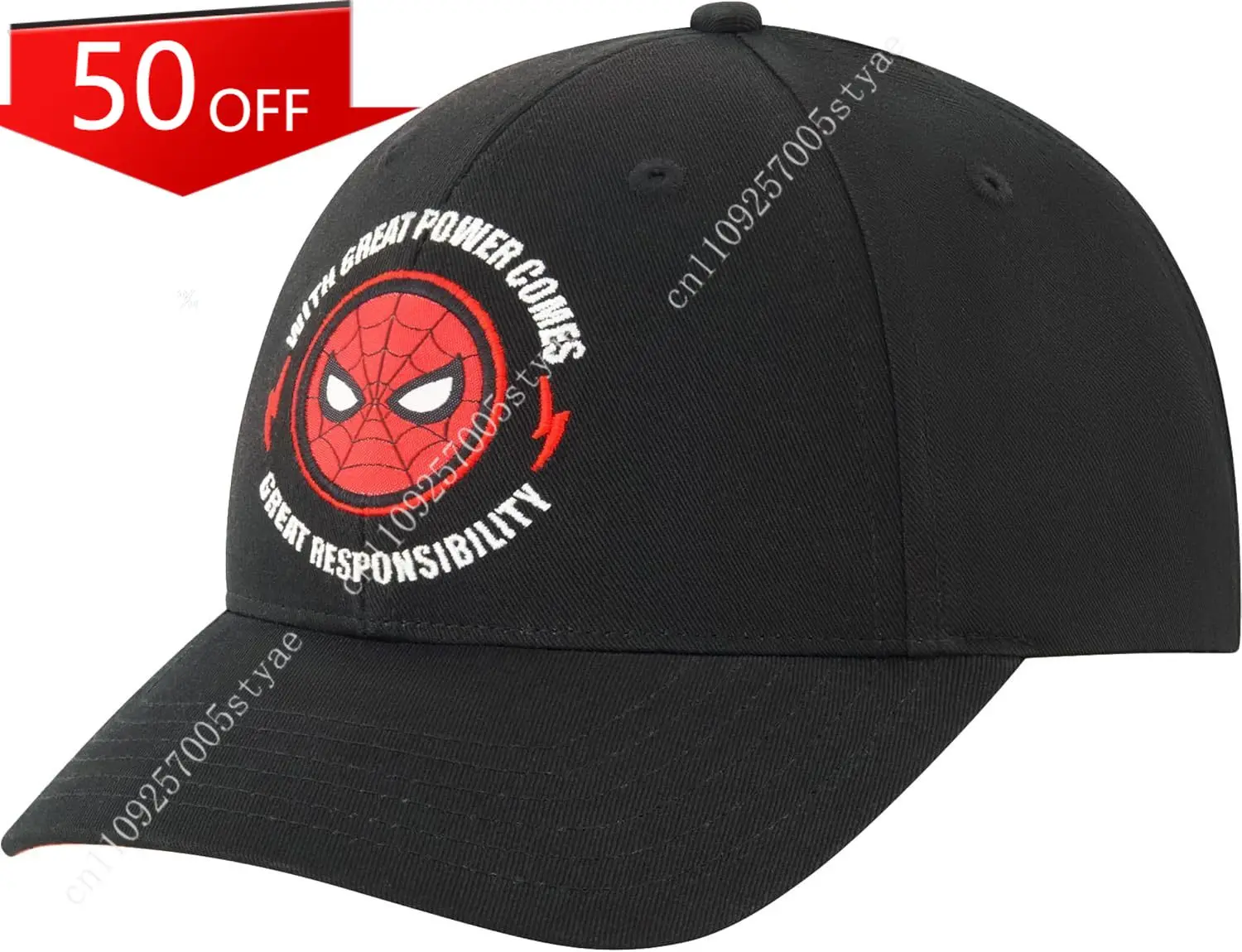 

Marvel Spider-Man Baseball Cap Adult Snapback Hat with Curved Brim Multi One Size
