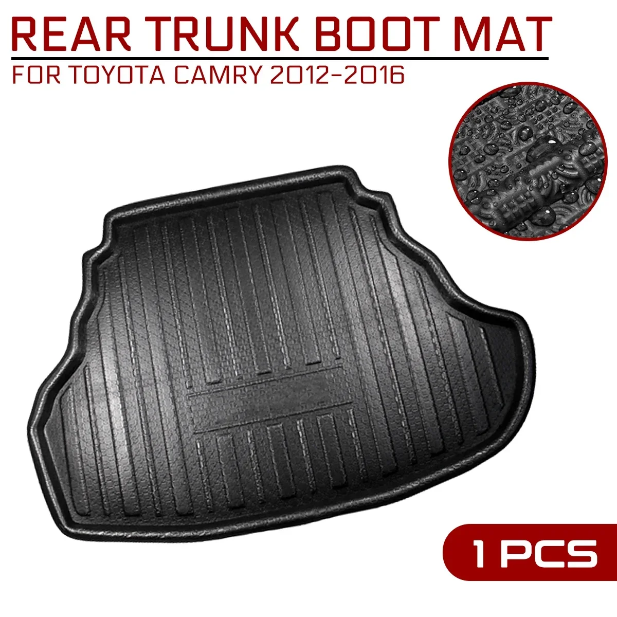 For Toyota Camry 2012 2013 2014 2015 2016 Car Floor Mat Carpet Rear Trunk Anti-mud Cover
