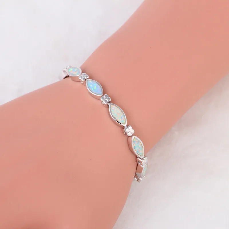 JLB-084 Hot Sale Horse Eye shape Blue Opal fashion Jewelry Bracelet wholesale factory pric for Ladys birthday and Valentine Gift