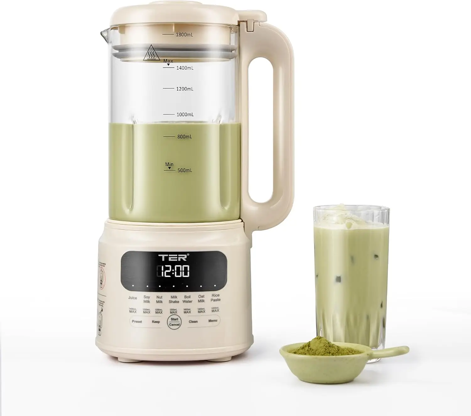 

61oz Nut Milk Maker Machine, 10-in-1 Soy Milk Maker for Almond/Oat/Soy Milk, Juice, Milkshake, Rice Paste, Auto Clean/24H Preset