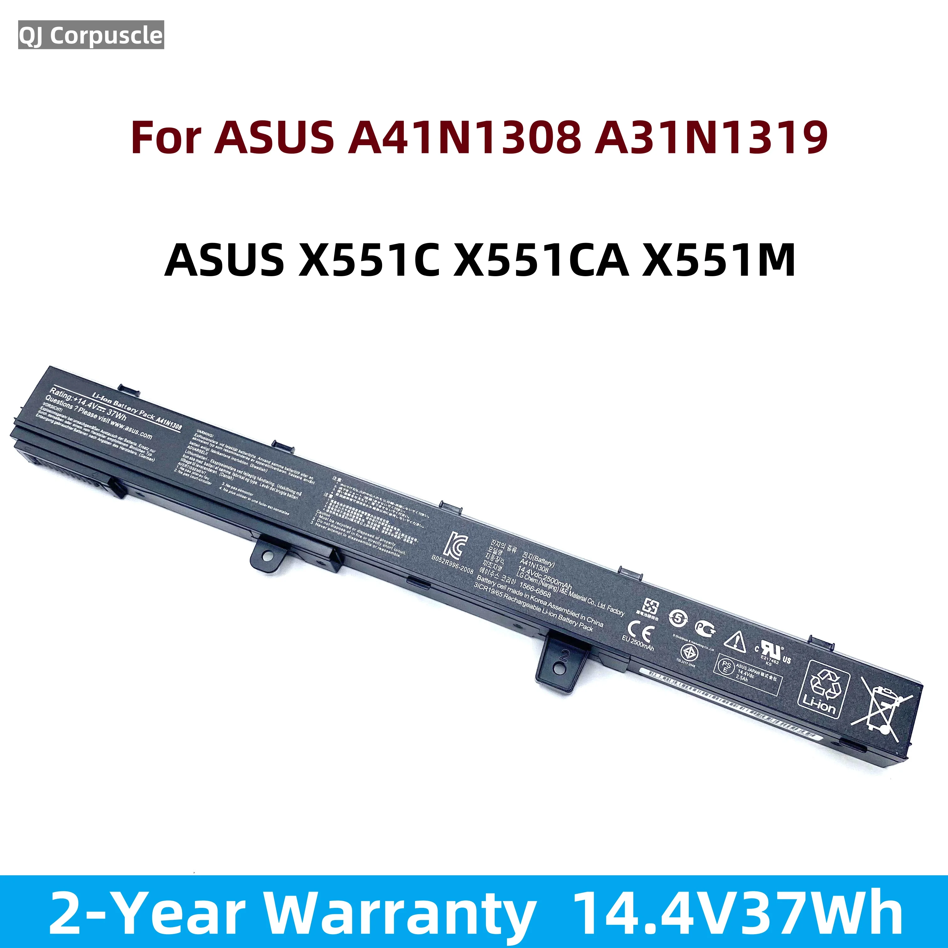 

Original A31N1319 Laptop battery For ASUS X551C X551CA X551M A41N1308 0B110-00250100M X45LI9C YU12008-13007D X451CA X551CA-SX024
