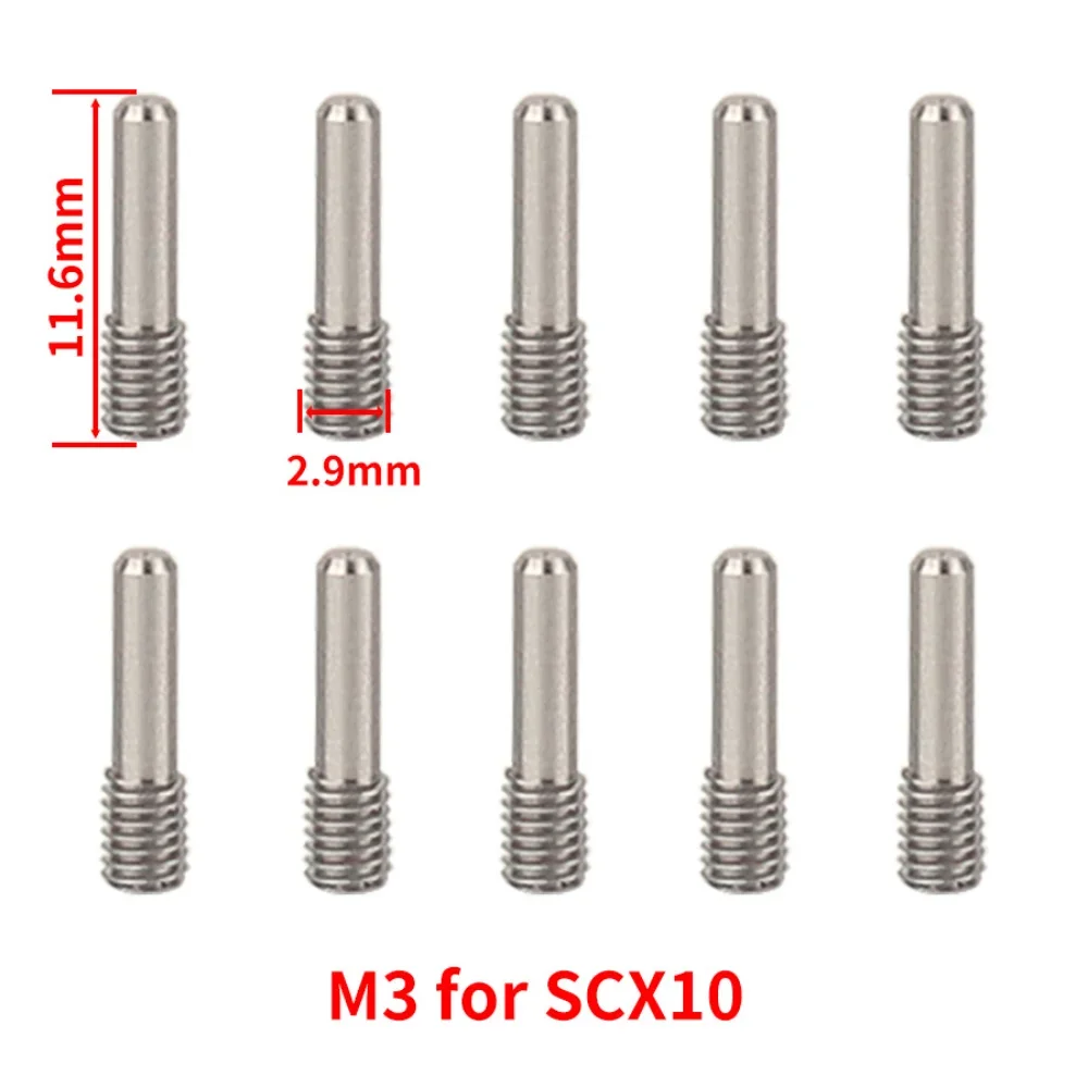 M3 M4 Front/Rear Bumper Headless Hexagon Screw Pin Driveshaft Screw Middle Axle Bolt For 1/10 SCX10 Capra Trx4-m RC Crawler Part