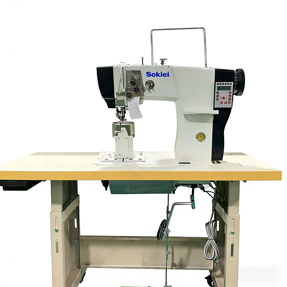 Industrial High-Speed Double Needle Shoe Sewing Machine For Leather Stitching