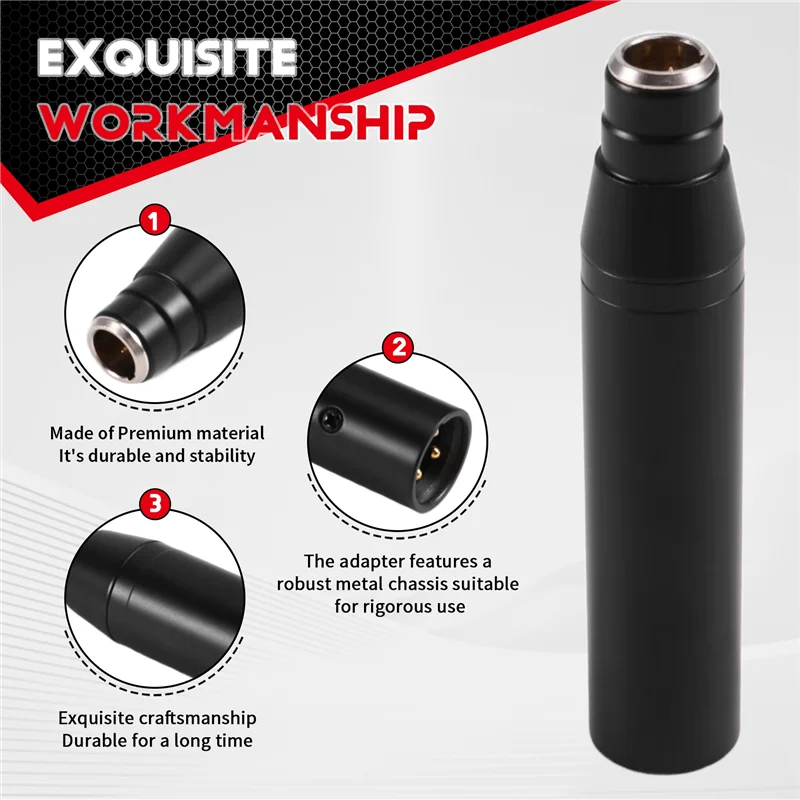 AT93-Power Adapter Cable For Condenser Microphones XLR Mini 3Pin To Male XLR, 48V For Mixers/Amplifiers