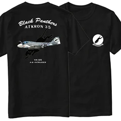 A-6 Intruder Attack Aircraft  Naval VA-35 Black Panthers Squadron T-Shirt Short Sleeve Casual 100% Cotton O-Neck Mens T-shirt