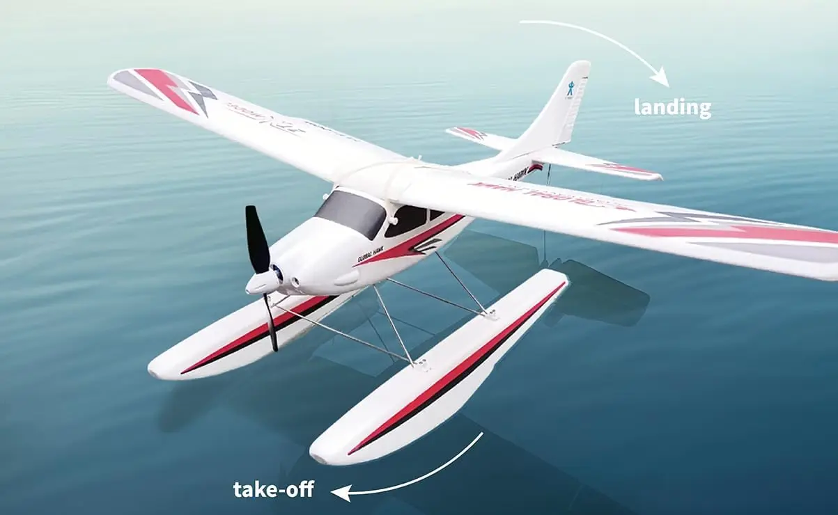 Global Hawk 2.4 GHz 1.2m RC Seaplane Smart Trainer Airplane- 4 Channel Remote RTF- Lithium Battery and Optional Floats Included