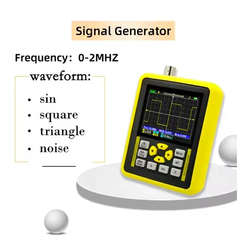 BAAR-Signalgenerator 120 MHz 2,4-Zoll-Bildschirm Digitales Oszilloskop 120 M Handheld-Analogbandbreite
