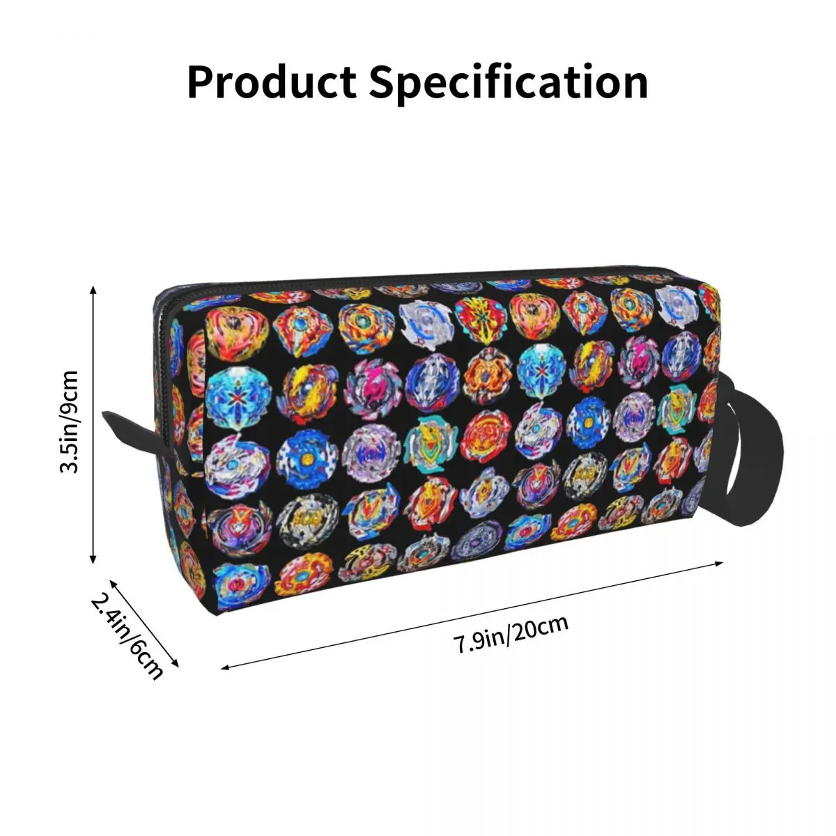 Beyblade Burst Makeup Bag Cosmetic Organizer Storage Dopp Kit Toiletry Cosmetic Bag for Women Beauty Travel Pencil Case