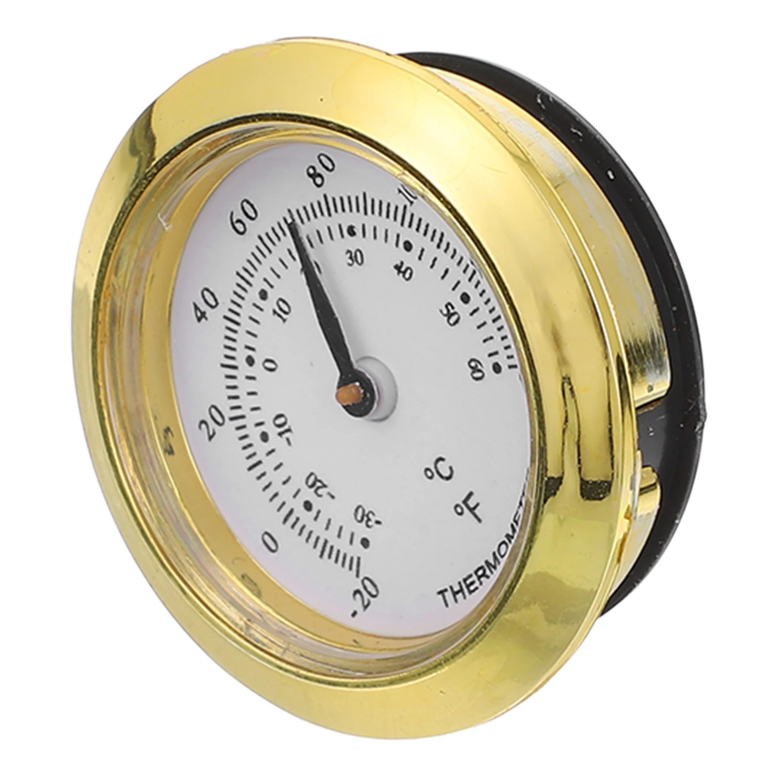 

Round Temperature 37mm Thermometer Tea Box Garden Thermometer Anti Moisture Measuring Device Outdoor Garden Decorative