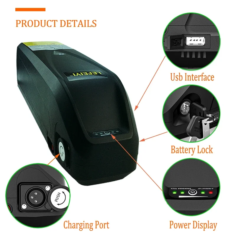 52V 20Ah for Hailong Electric Bicycle Mountain Bike Electric Motorcycle 18650 Lithium Battery Pack Long Endurance