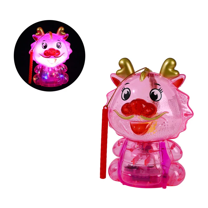 Year Of The Dragon Handheld Lantern 2024 New Children's Light-emitting Flower Lights With Music Lights Cartoon Dragon Toys