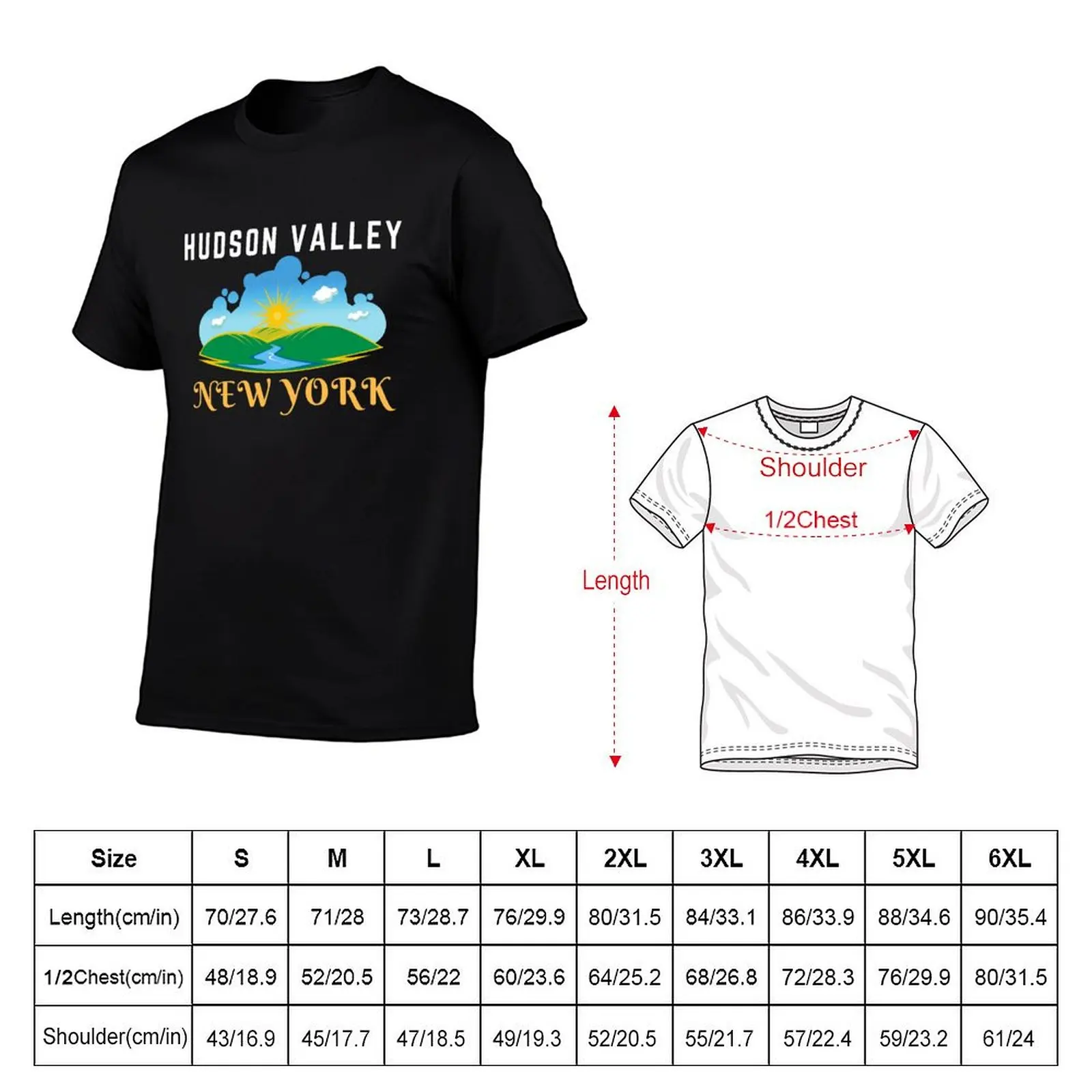 Hudson Valley New York Hudson River Shirt T-Shirt t shirt for man t shirt man plain printed t shirts for man T-Shirt