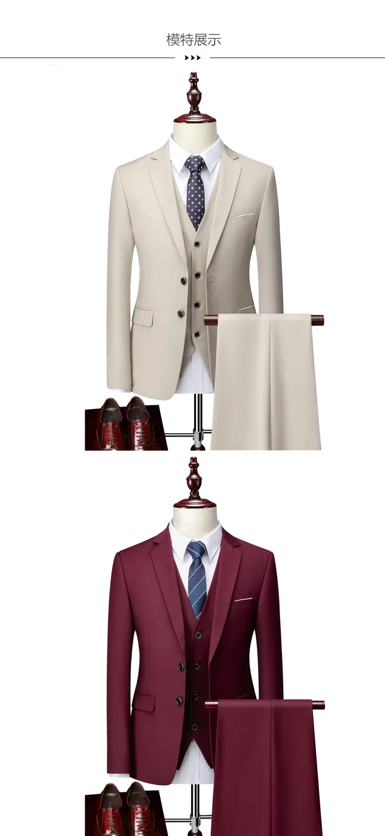 Herren Formeller Slim Fit Smoking Anzug Männlicher Bräutigam Hochzeitsanzug Hochwertige Trauzeugen Luxus Kleidung Business Bankett Party Anzug – Detail 6