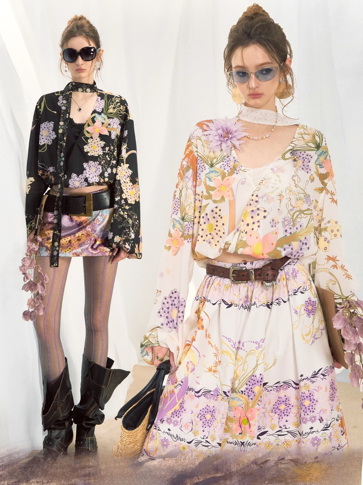 

Женская шифоновая блузка OfAkiva с V-образным вырезом, свободного кроя, с принтом, для весенних праздников, приталенная, с длинным рукавом, в ретро-стиле, модная женская блузка