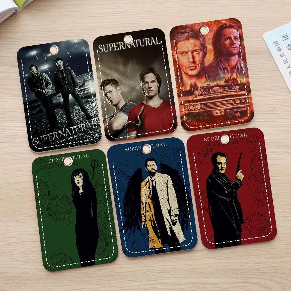 Tv Show Supernatural Rectangle Keychain Card Holder, Badge Credit Card Holder, Student ID Card Holder, Bus Cards Cover