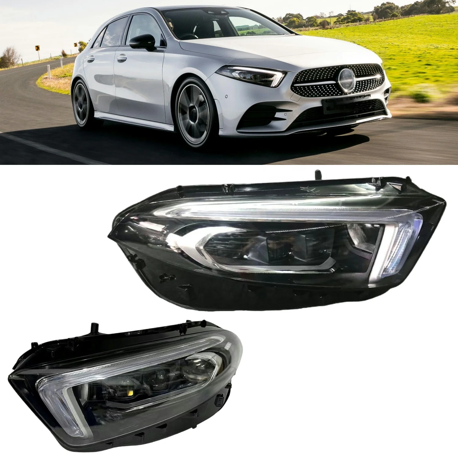 W177 X177 A-Class 2021-2023 LED Front Headlight Assembly Fit A200 A220 A35 Auto Lighting System Parts OEM 1779061103 1779061203