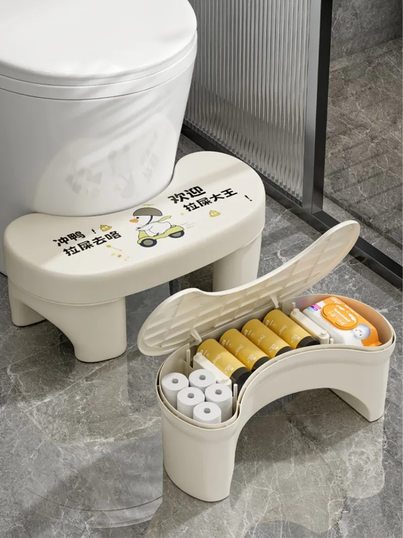 

Toilet footstool Plastic thickened storage foot stepping stool Toilet squatting pit artifact Children's bathroom foot pad