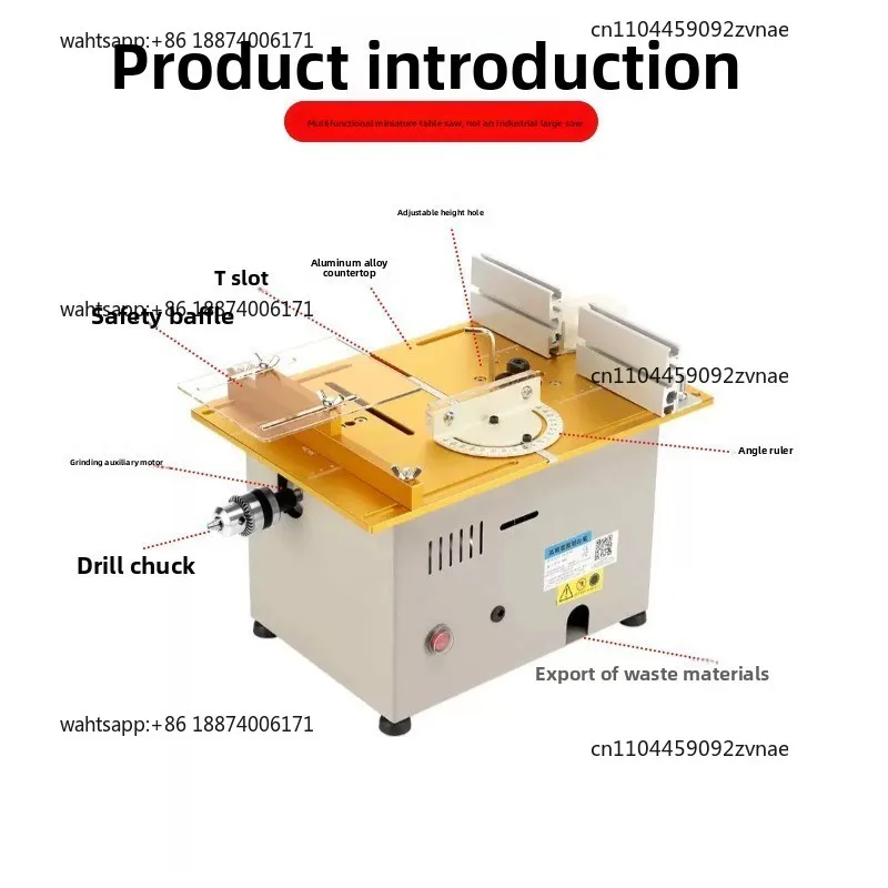 7th generation lifting table saw flip-flop milling groove woodworking multi-functional trimming machine factory direct sales